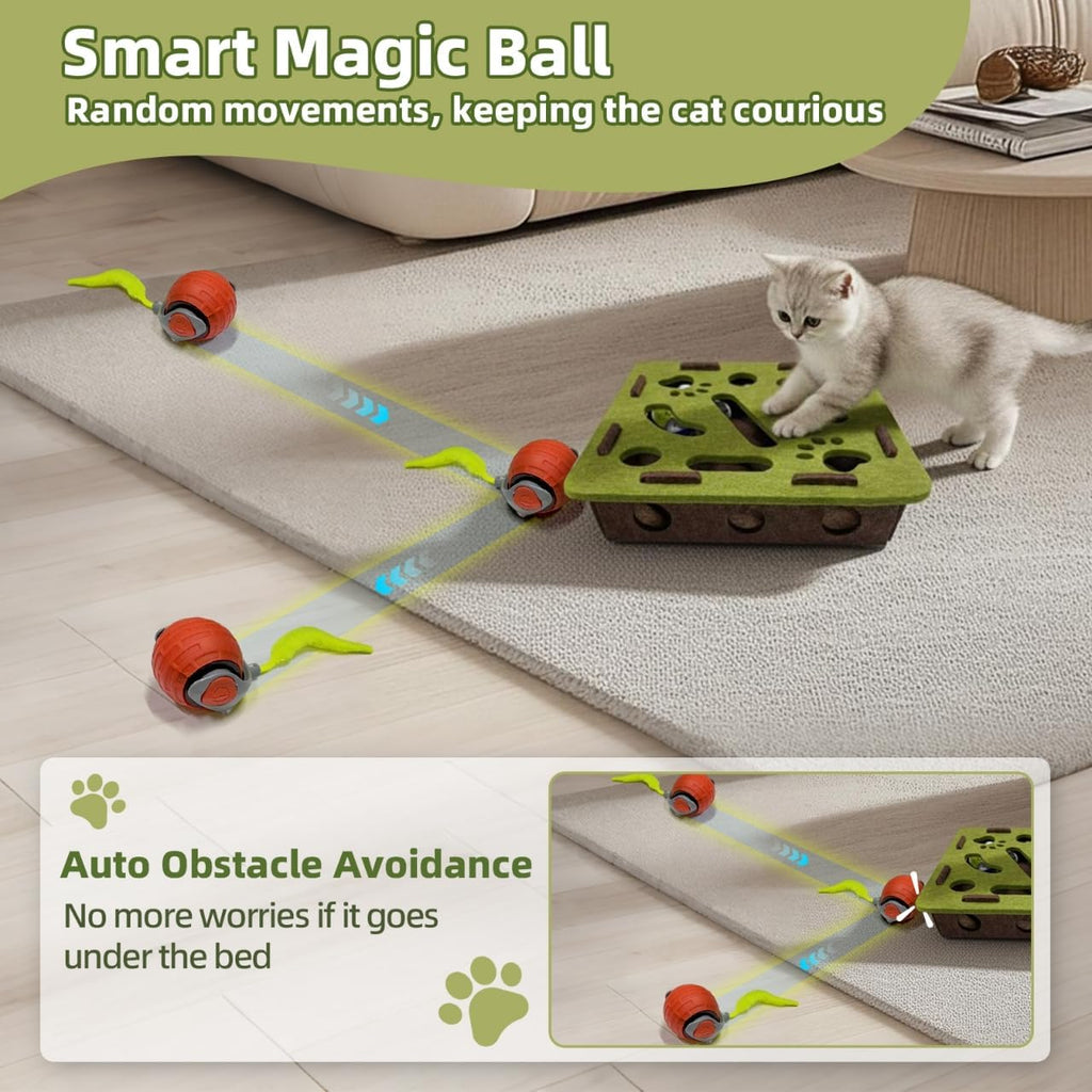 Cat Puzzle Toy with Ball